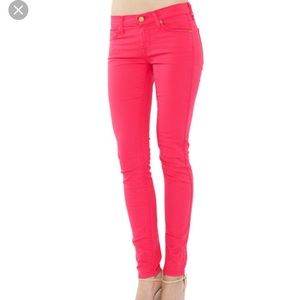 7 For All Mankind Neon Pink Skinny Jeans
