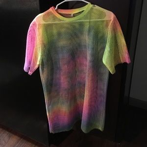 Tie dye mesh shirt