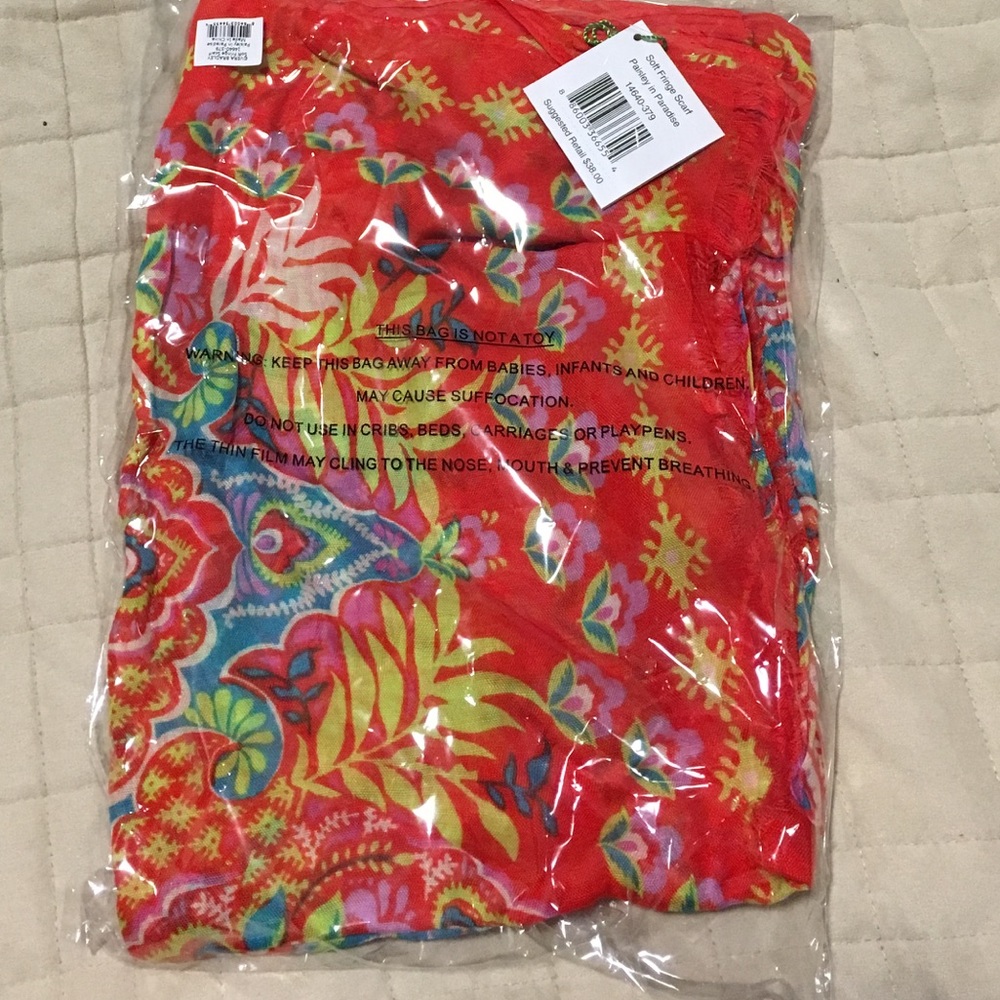 Soft Fringe Scarf. Paisley In Paradise