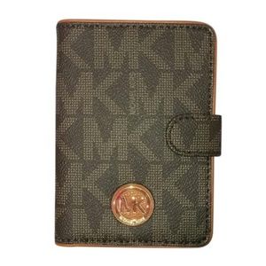 Michael Kors Fulton Brown Passport Case