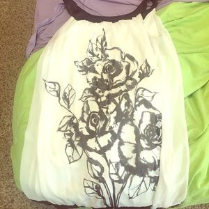 Black and white dress (charcoal drawing)