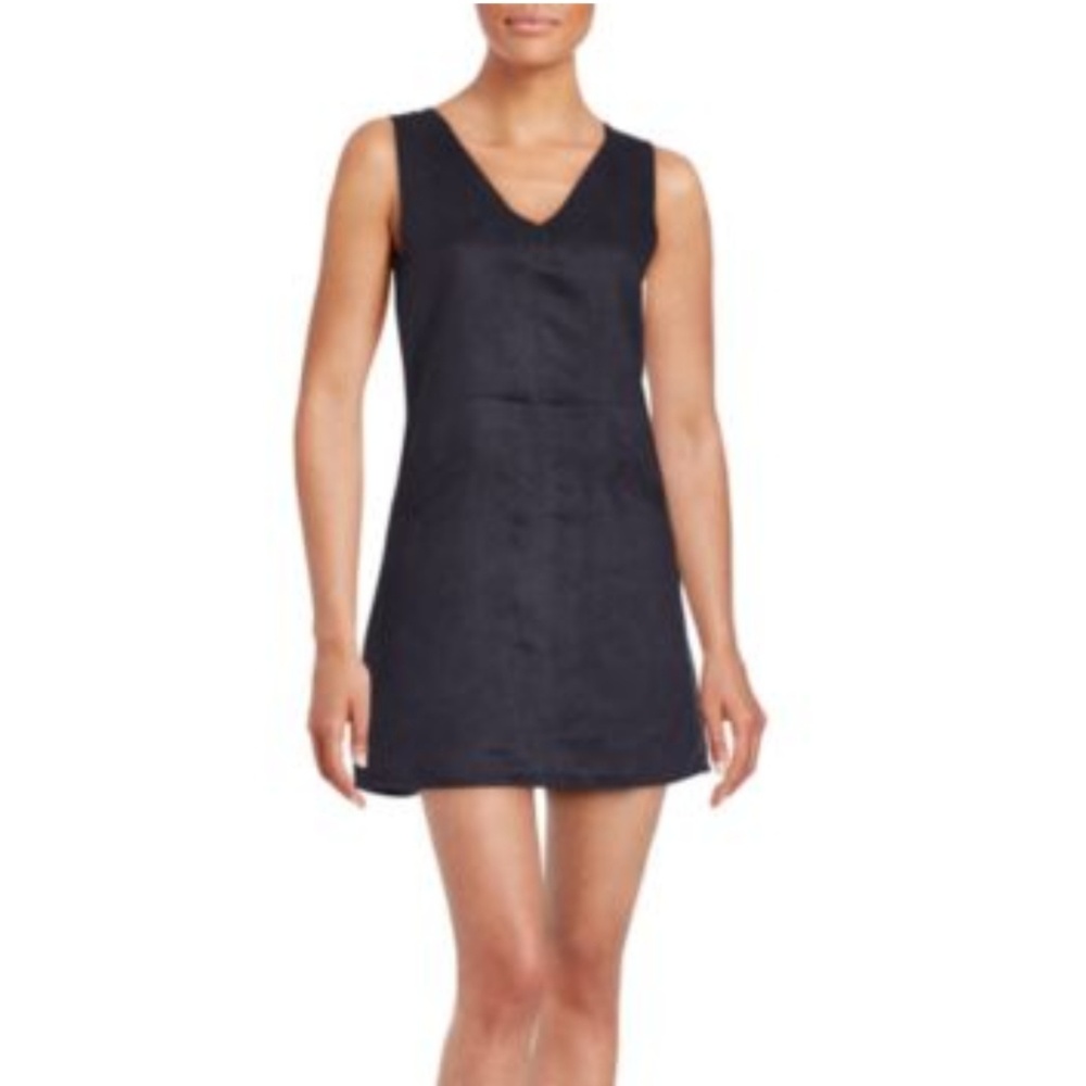 Saks Fifth Avenue Black V-neck Dress