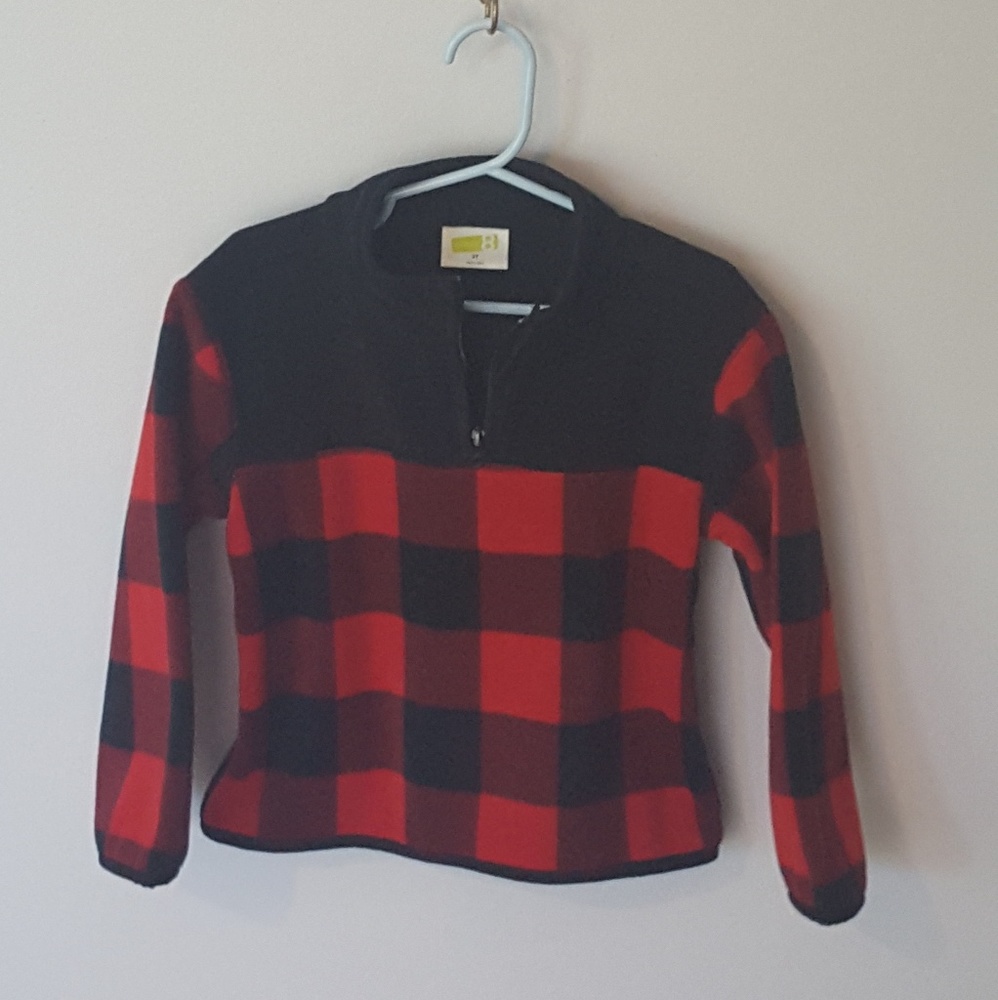 Red Black Fleece pullover