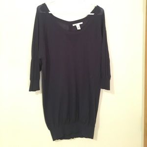 Mango long navy sweater
