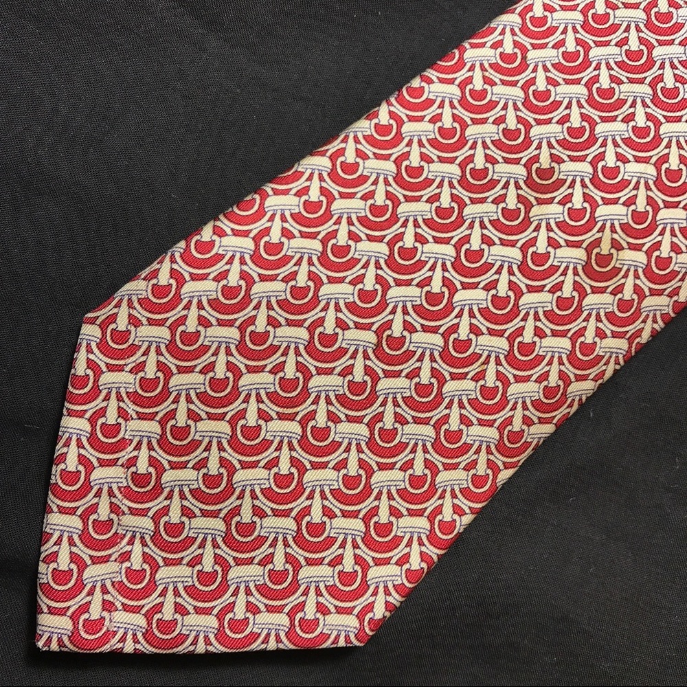 Gucci vintage Necktie cream and maroon
