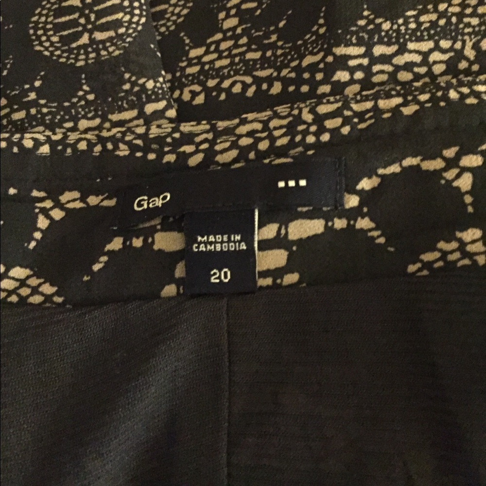 GAP navy & gray print polyester skirt, size 20 - Picture 4 of 5