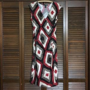 Ralph Lauren patterned faux wrap dress