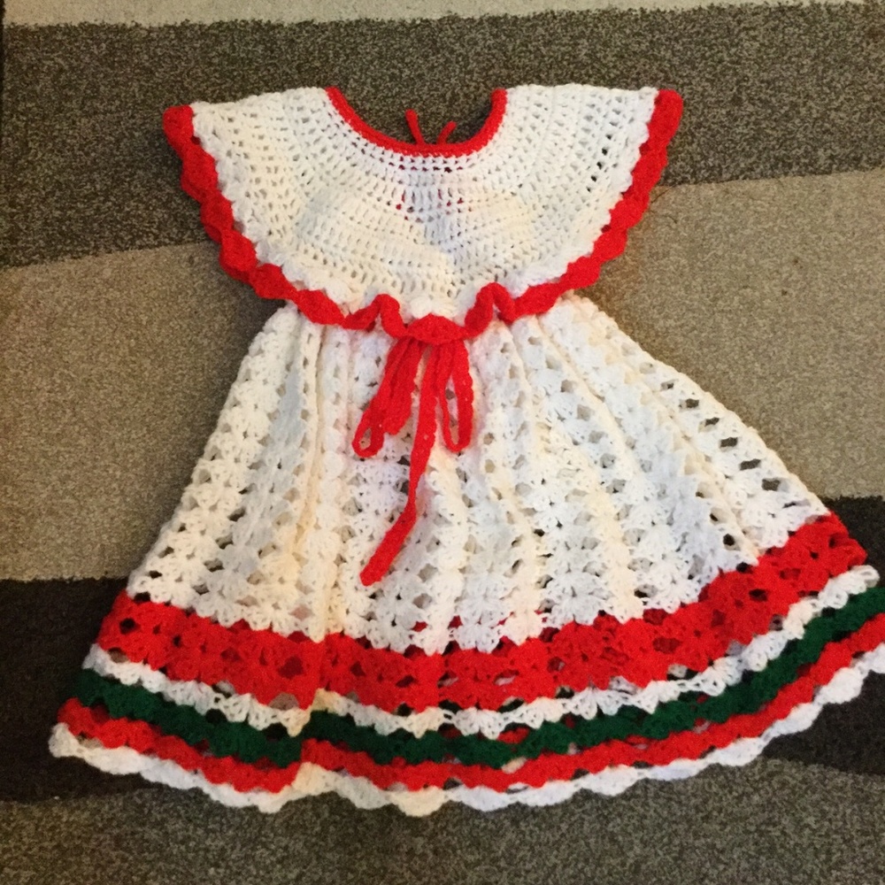 Toddler Homemade Crochet Knit Dress