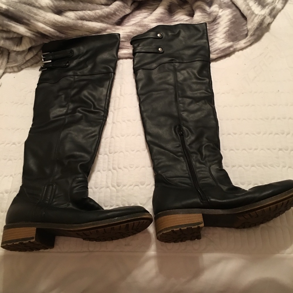 Black tall boots