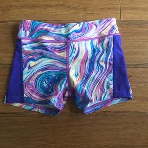 Reebok marbled spandex shorts