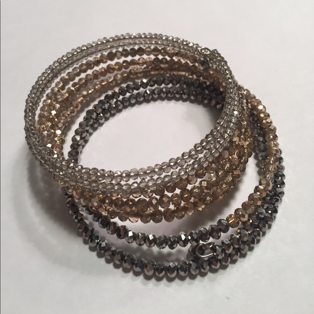 Ombré slinky beaded bracelet