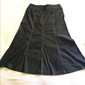 MIDI Stretch Denim Skirt