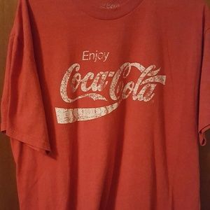 red cocacola short sleeve shirt