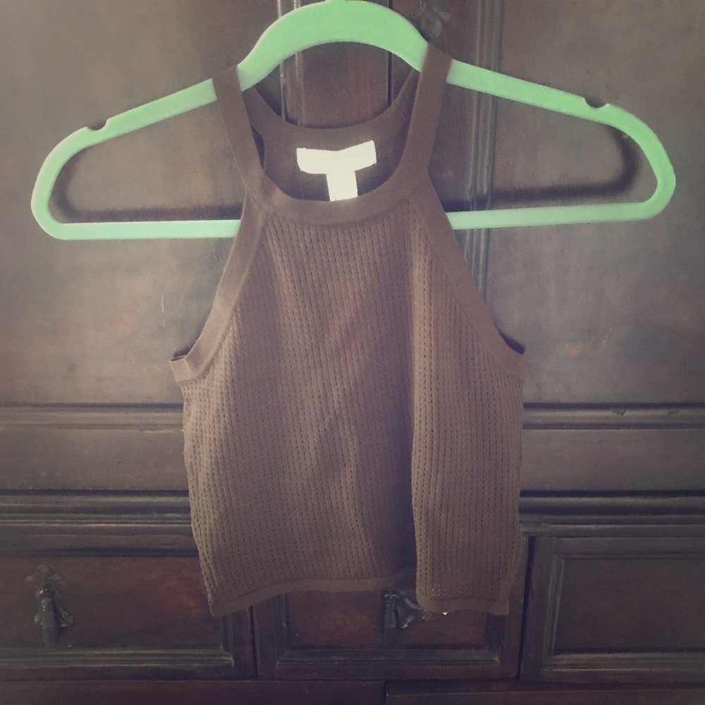 Brown crop top