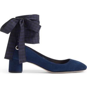 Miu Miu Ribbon Ankle Wraparound Suede Pumps Miu Miu Ribbon Ankle Wraparound Suede Pumps