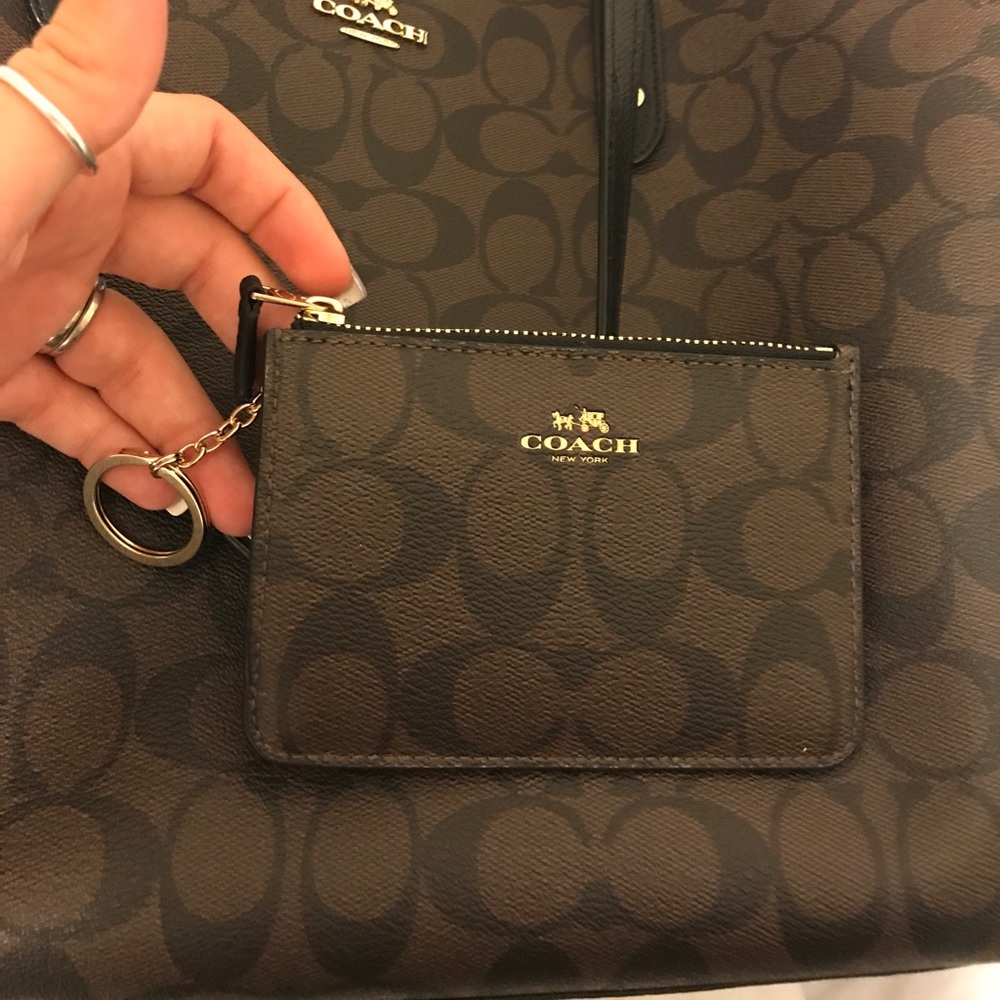 Coach tote double zipper wallet change purse - Picture 4 of 8