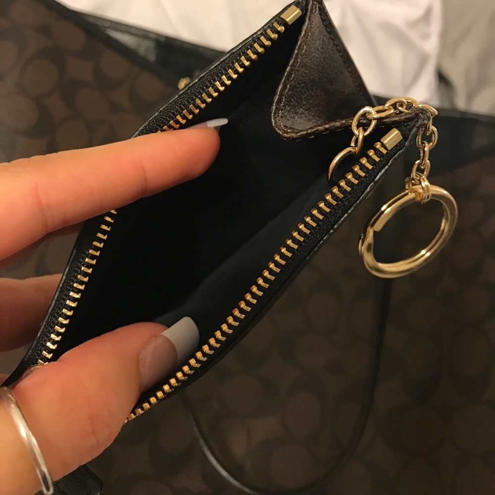 Coach tote double zipper wallet change purse - Picture 5 of 8