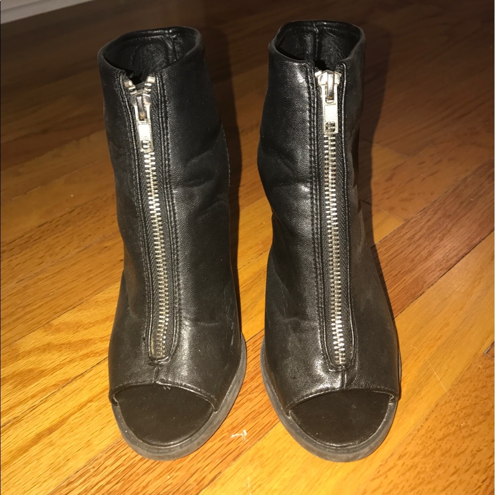 Zipper open toe booties - Picture 2 of 3