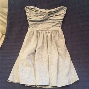 Elizabeth and James Strapless Grey Jersey Dress