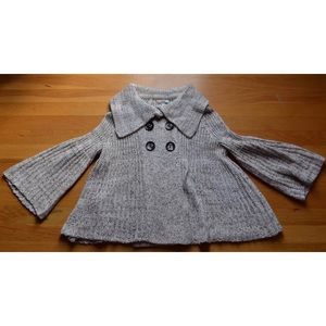 Cache Brown & White Knit Cardigan Jacket Sz Small