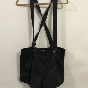 Forever 21 Shorts - Brand new with tags leather overall shorts Forever 21 Shorts - Brand new with tags leather overall shorts