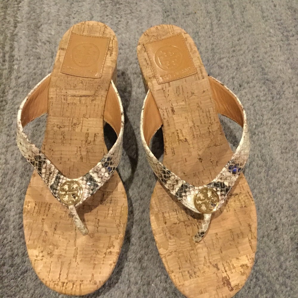 Snake Skin Tory Burch Platform Wedge