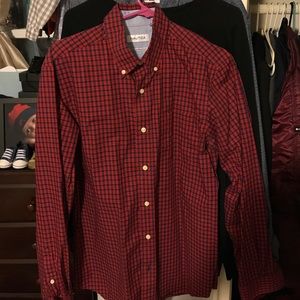 Men's Long Sleeve Plaid Stretch Oxford ButtonDown