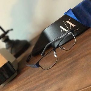 Men's Armani Exchange eyeglass frames with case