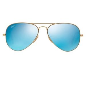 Blue mirrored aviator Raybans