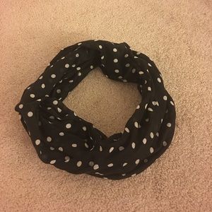 Polka dot infinity scarf