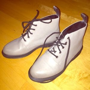 Dr. Martens gray ankle boots