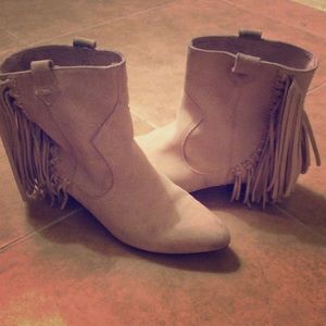 Zara suede tassel booties Zara suede tassel booties