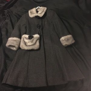 Rothschild 100% wool girls dress coat