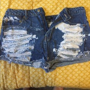 Forever 21 Distressed Denim Shorts