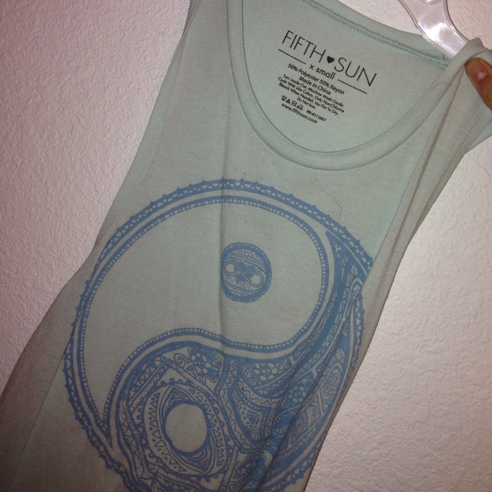 Teal light blue muscle tee