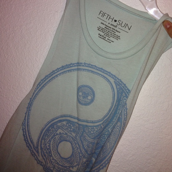 Teal light blue muscle tee - Picture 1 of 4