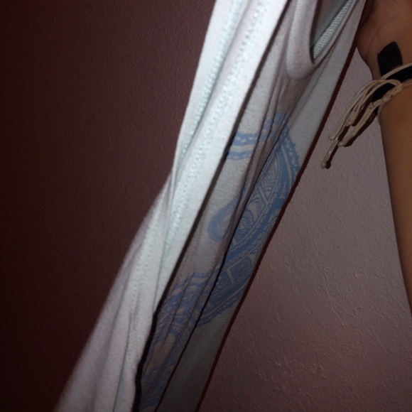 Teal light blue muscle tee - Picture 3 of 4