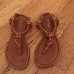 Rosegold brand leather sandals size 7