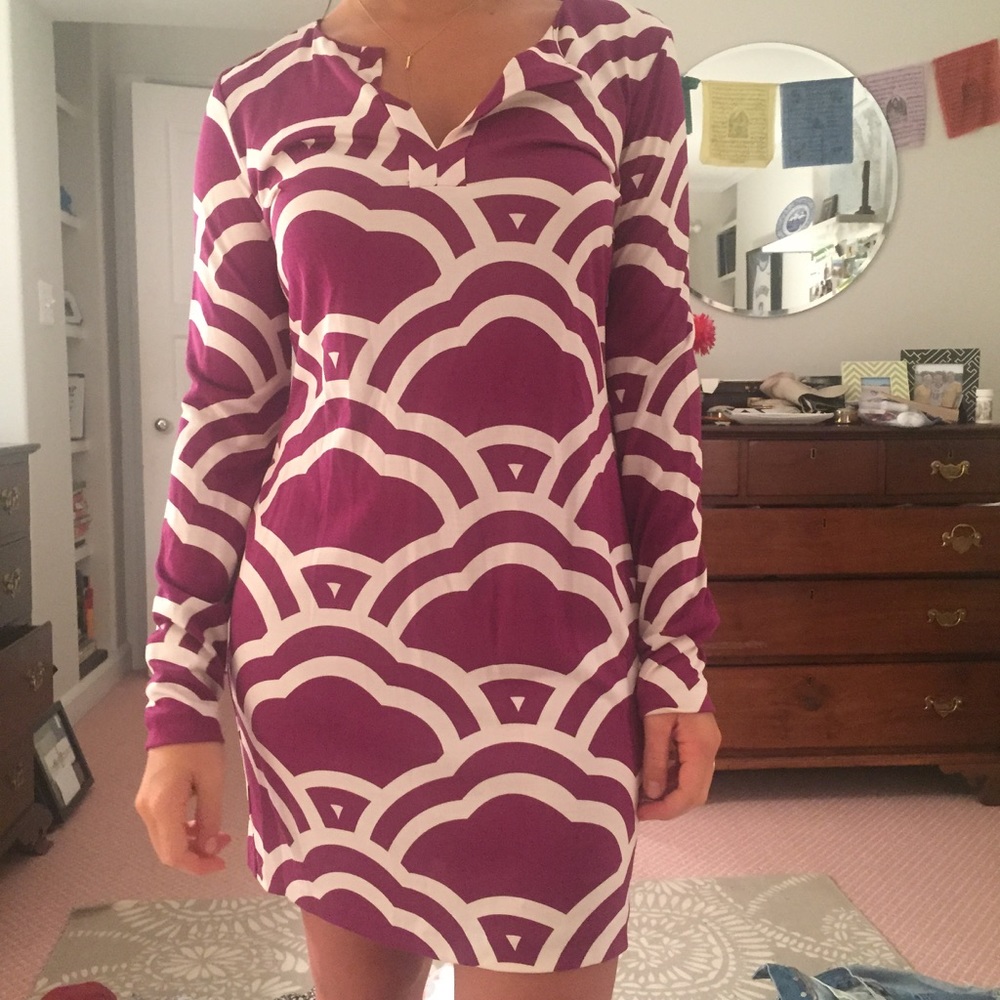 DVF 1974 Reina Cloud Print Silk Jersey Dress