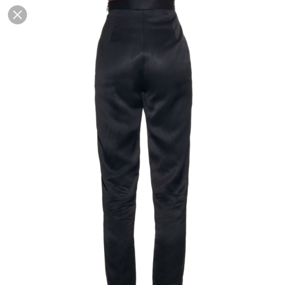 Juan Carlos Obando hi waisted silk slim leg pants