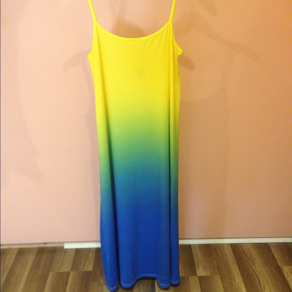 Spaghetti strap the dye sun dress
