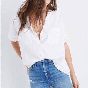 Madewell White Courier Shirt SZ L