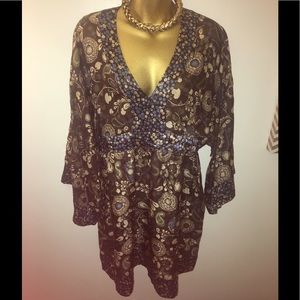 Express DesignStudio 100% Silk Tunic size large