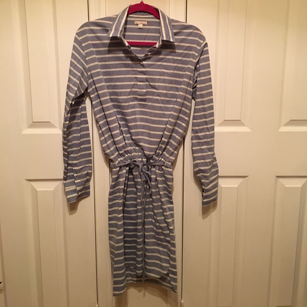 Gap striped cotton shirt dress