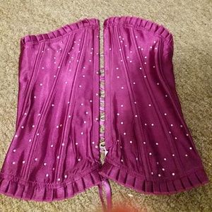 Purple rhinestone corset