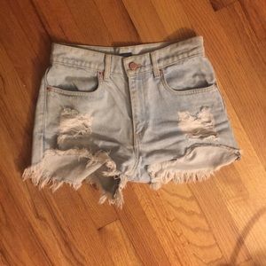Brandy Melville high waist destroyed shorts