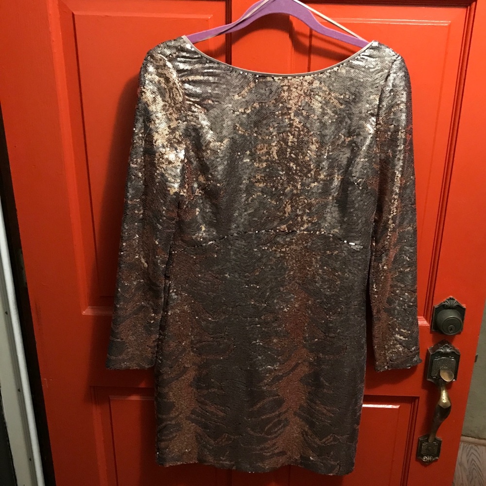 Size 12 Jessica Simpson Long Sleeve Sequin Dress