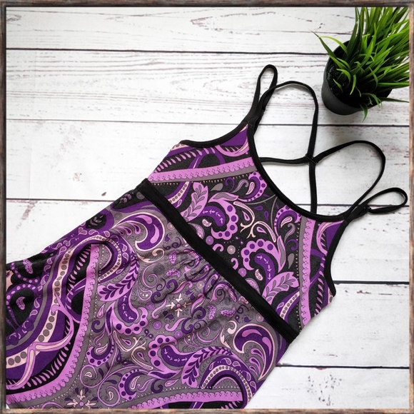 Athleta Tops - NWOT ATHLETA Empire Cami top, Paisley Purple, XS