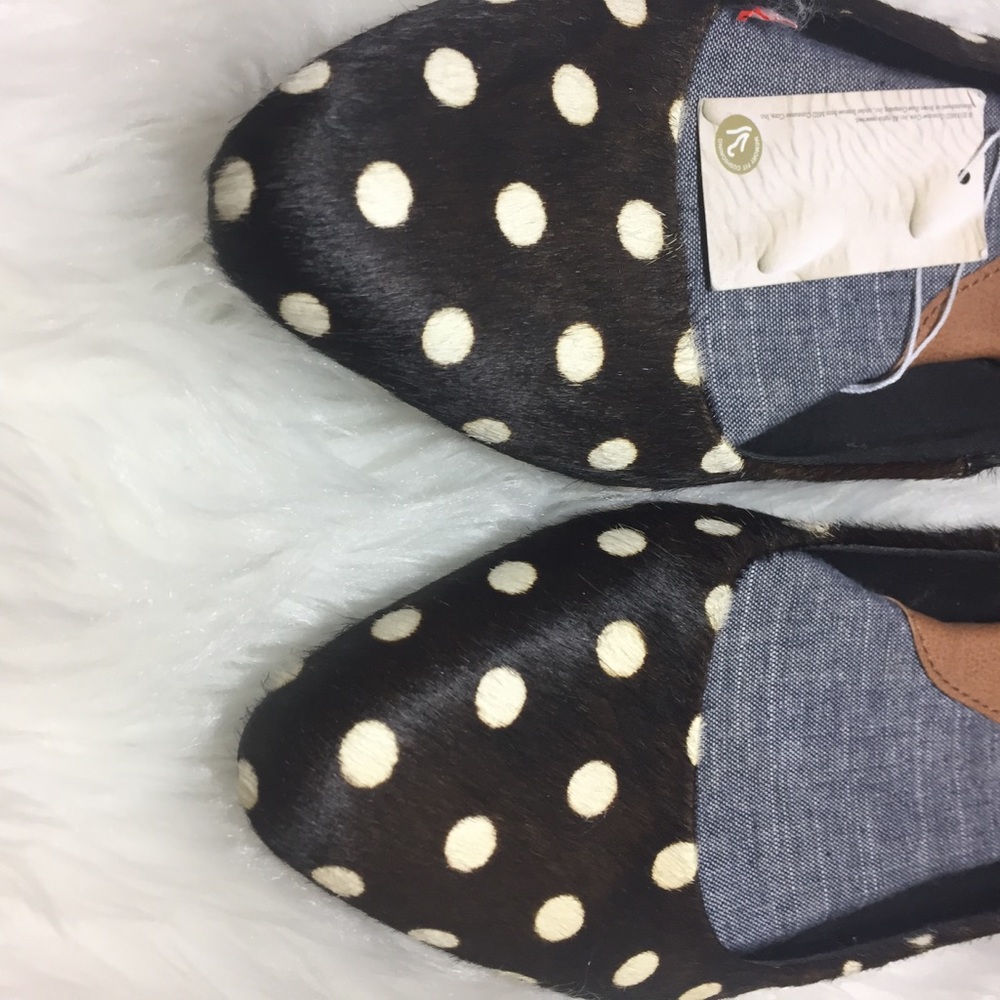❌SOLD❌ Dr Scholls Really Black White Dot Flats New - Picture 3 of 8