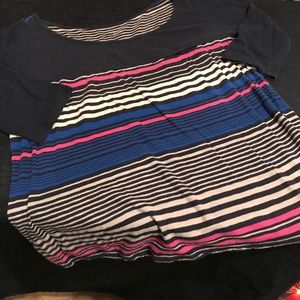 Merona Navy Striped Pocket T, XXL Merona Navy Striped Pocket T, XXL